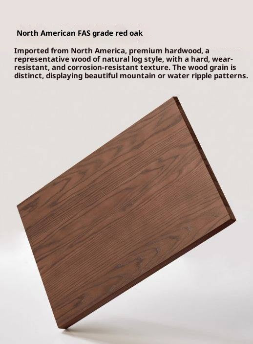 Oak, Solid Rubberwood Modern Minimalist Chest of Drawers