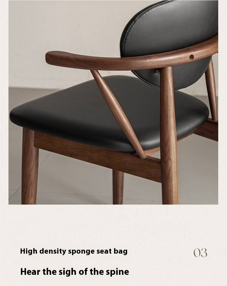 Black Walnut, Red Oak, Golden Sandalwood, White Ash, Ash Dining Armchair