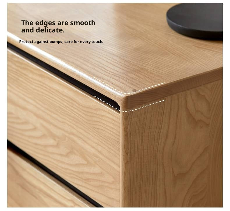 Ash Solid Wood Modern Minimalist Chest Of Drawers