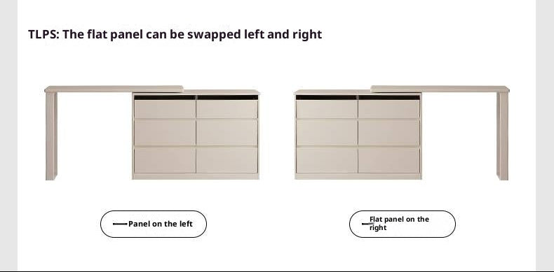 Solid Rubberwood White Cream Vanity Table