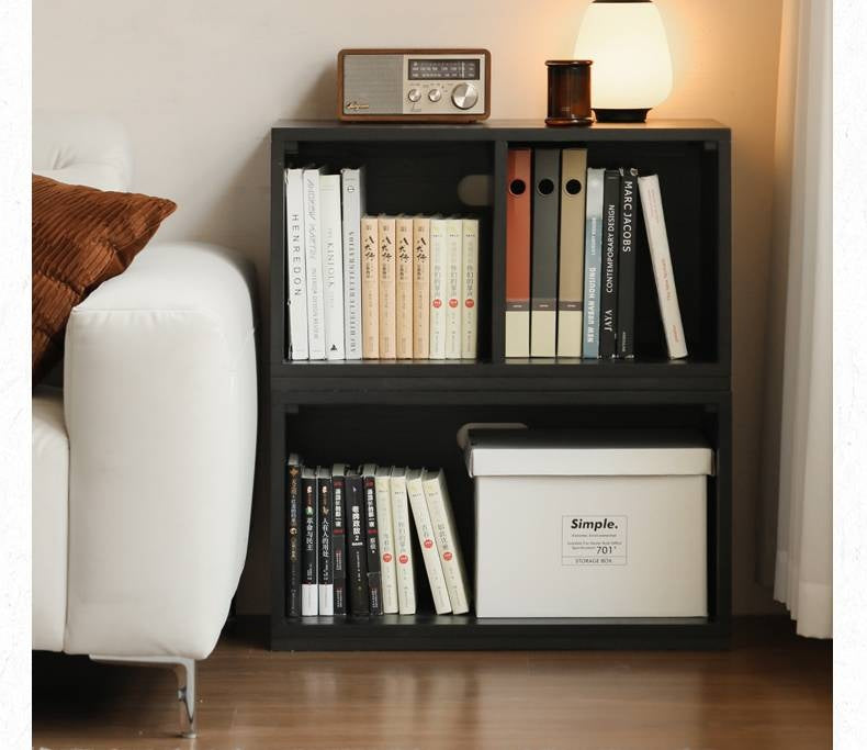 Oak Solid Wood TV Stand Combination Bookcase