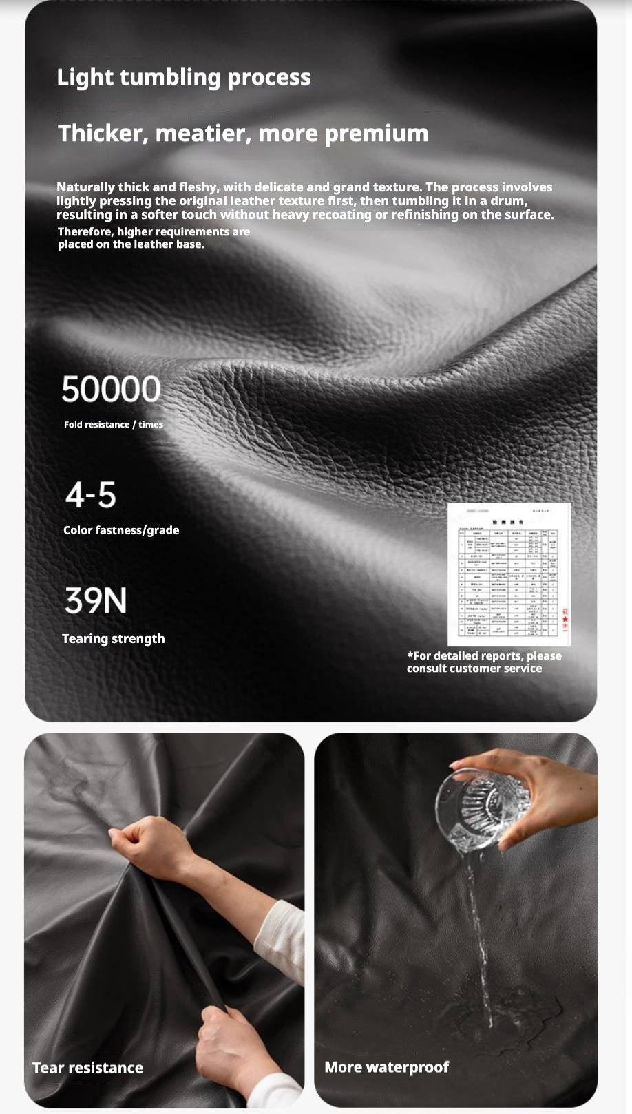 Top-grain Cowhide Leather Black Sofa.