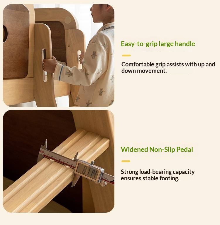 Rubberwood Solid Wood Children's Bunk Bed