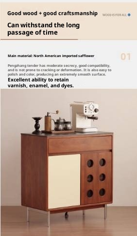 Tulipwood Solid Wood Medieval Style Sideboard