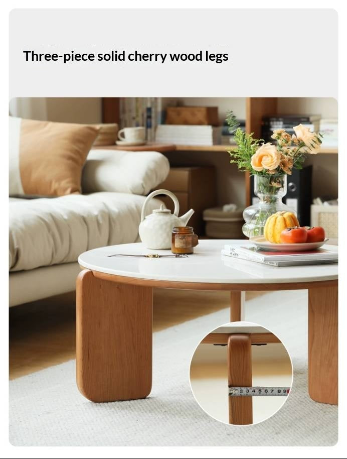 Cherry Solid Wood Slab Coffee Table