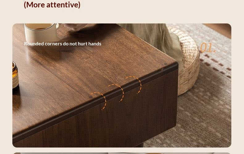 Red Zebrawood Rectangular Coffee Table