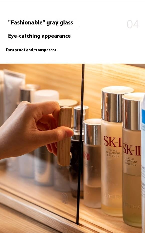 Ash Solid Wood Modern Multi-function Vanity Table.