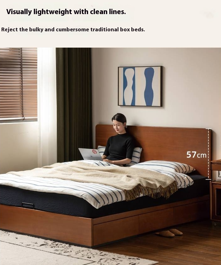 Poplar Solid Wood Bauhaus Box Bed