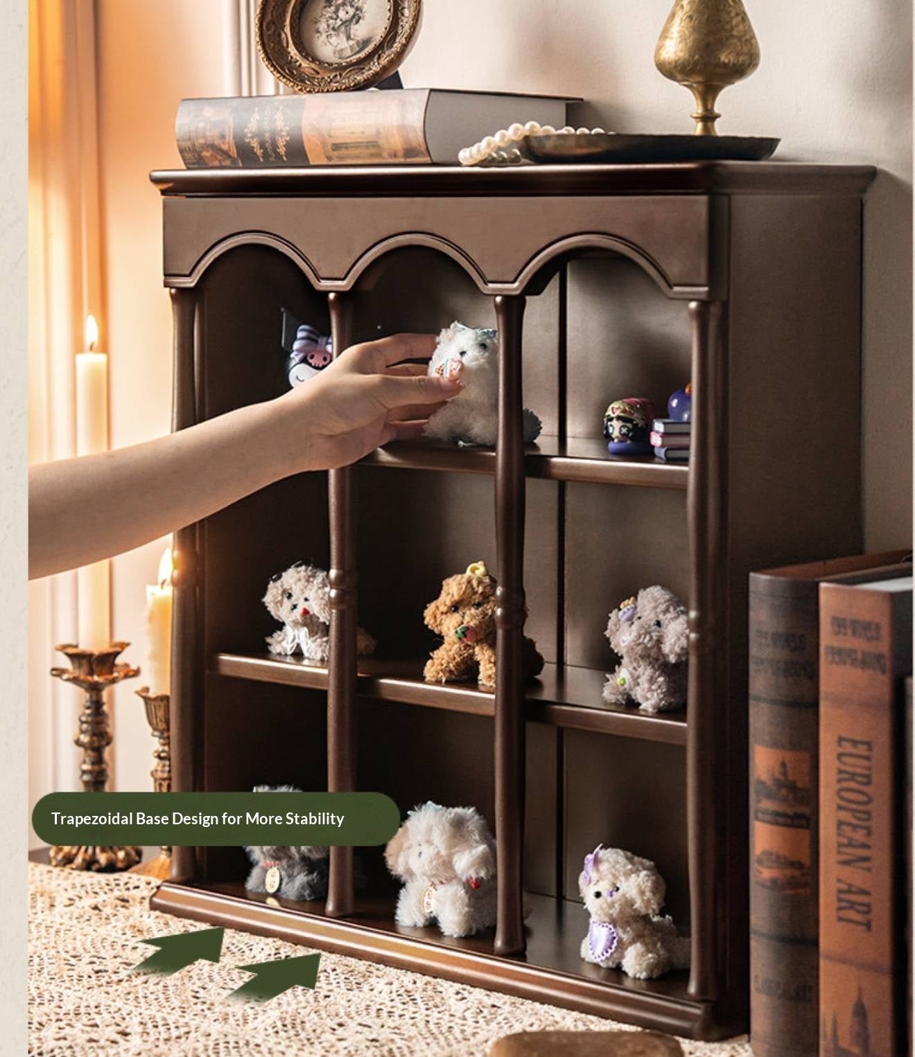 Poplar Solid Wood American Retro dish rack storage cup holder