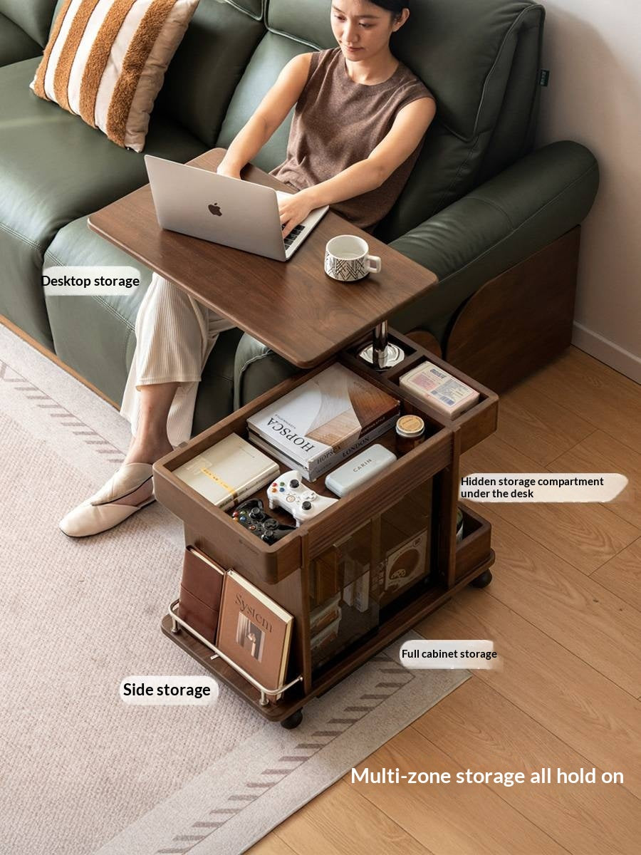 Black Walnut Solid Wood Italian Light Luxury Style Side Table