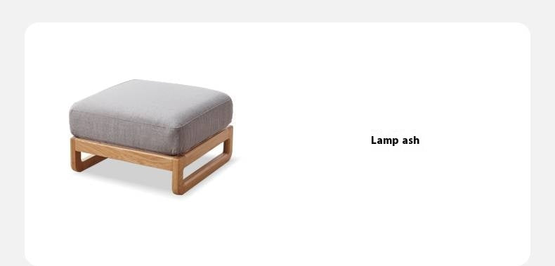 Ash, Oak, Black Walnut Solid Wood Fabric Footstool-