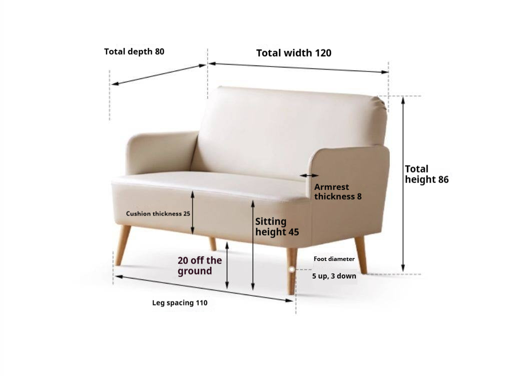 Beech Solid Wood Technology Cloth Sofa