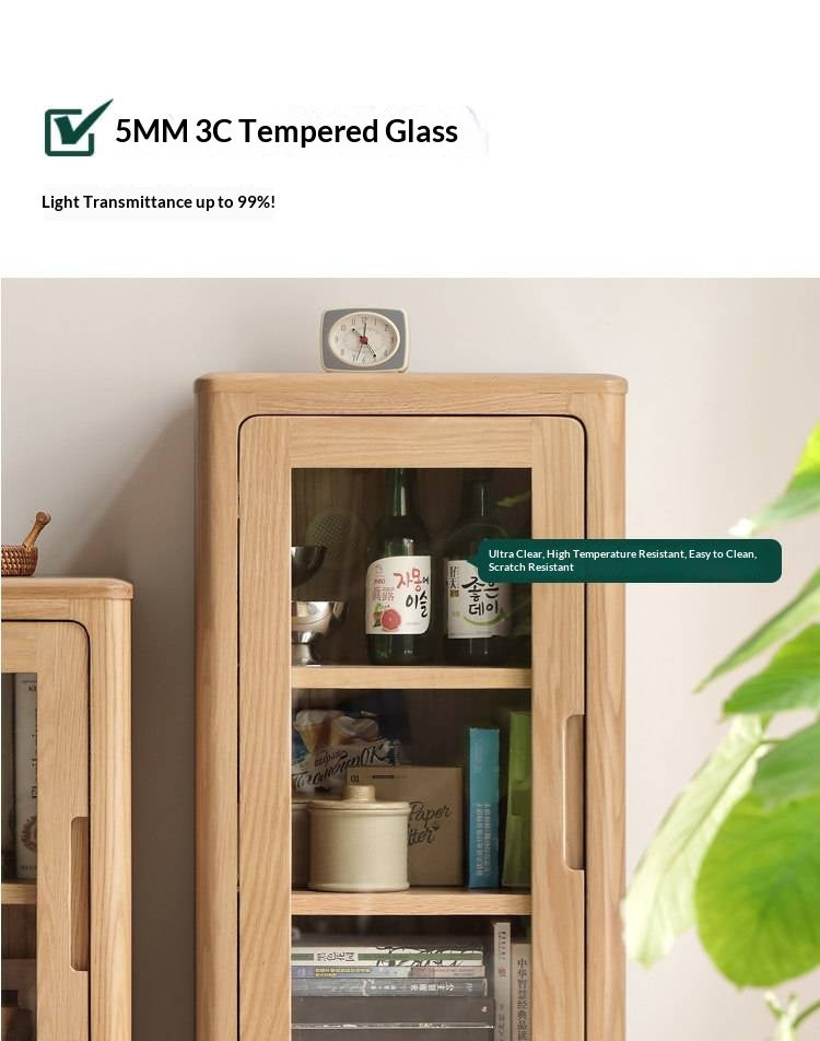 Oak Solid Wood Nordic Side Cabinet
