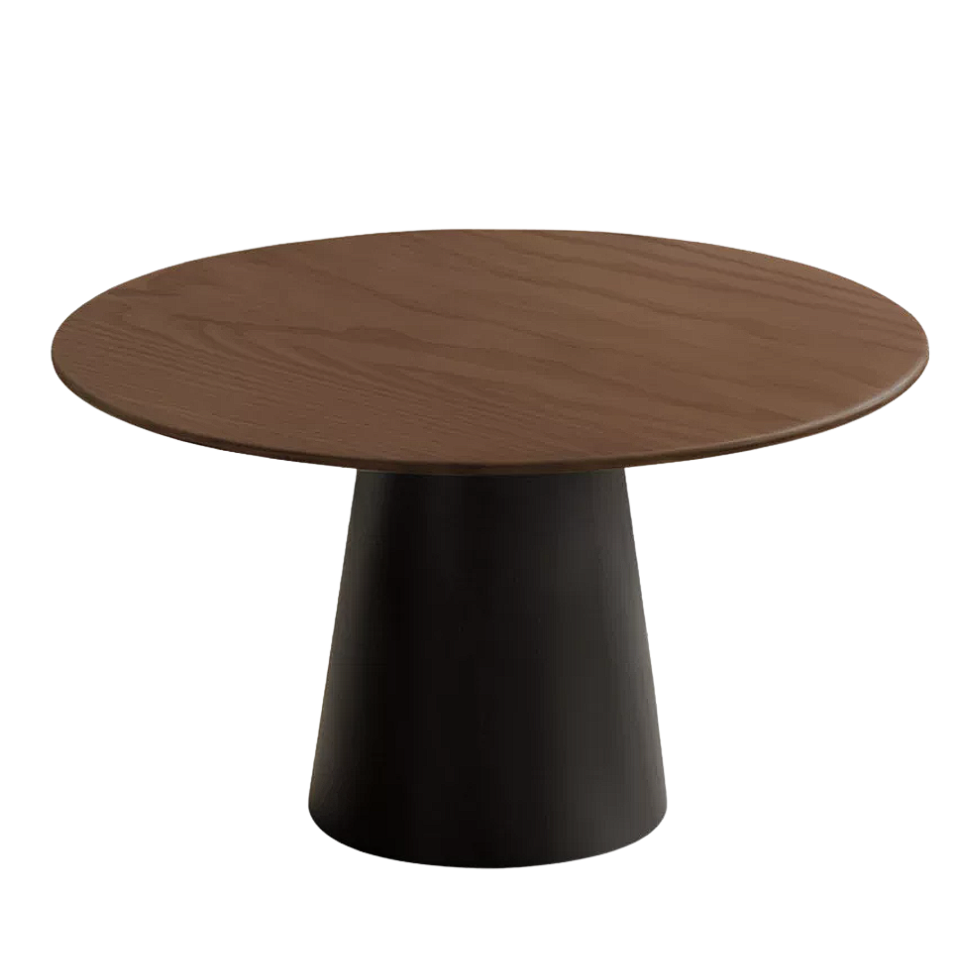Black Walnut, Oak Solid Wood, Golden Pearwood, Sandalwood Rock Slab Round Dining Table