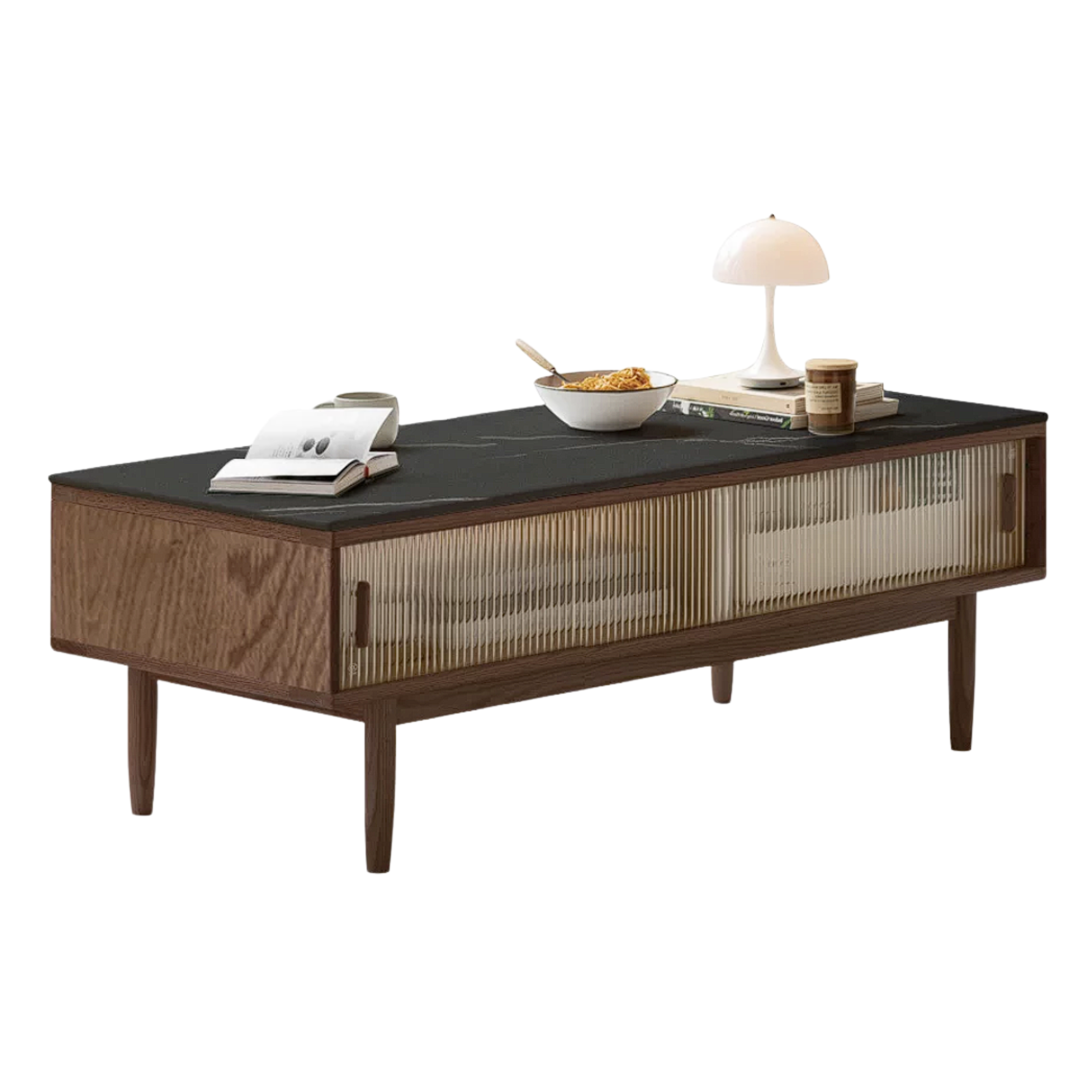 Black Walnut, Oak, Solid Rubberwood Solid Wood Modern Style Coffee Table