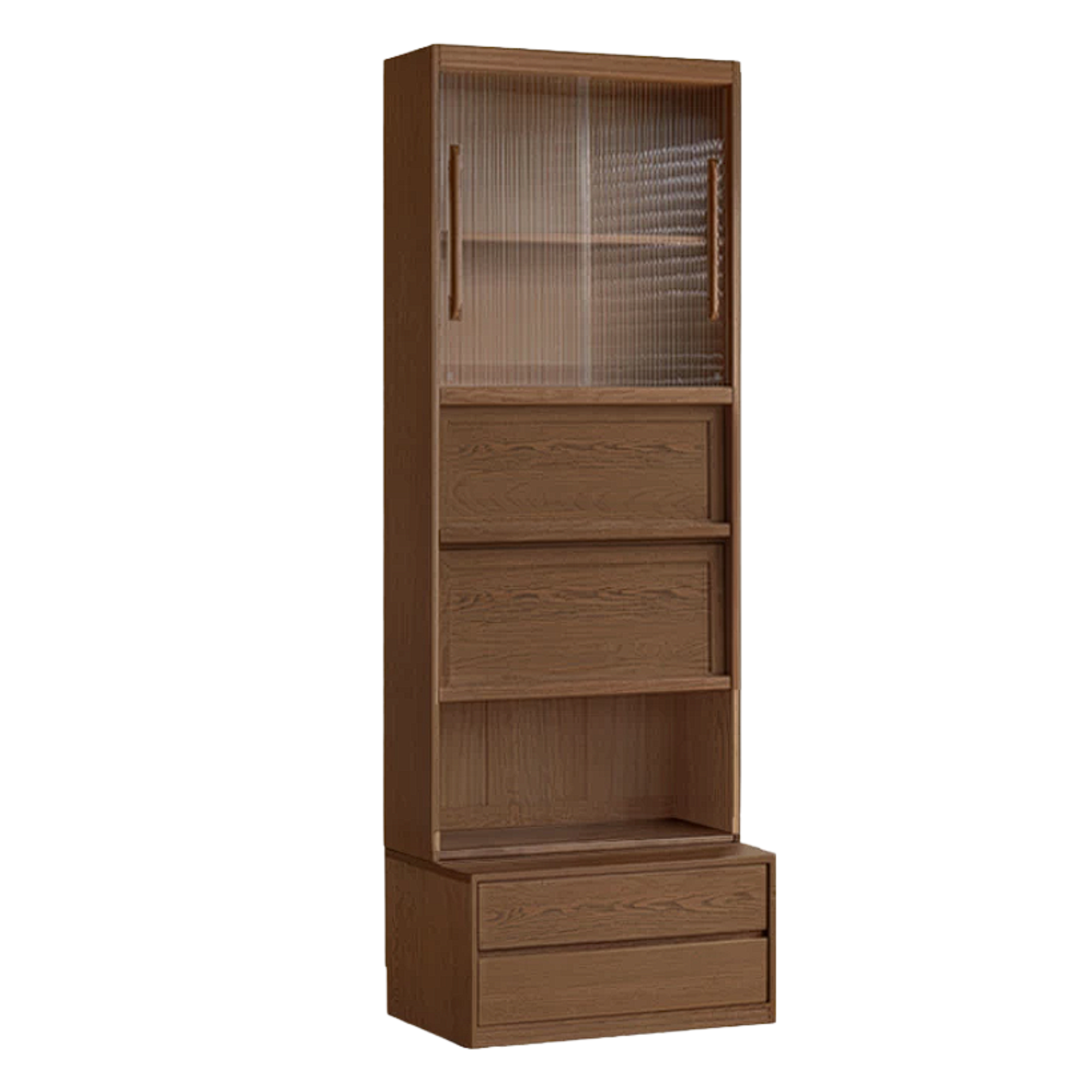 Sandalwood, Oak, Ash Solid Wood Combination Bookcase