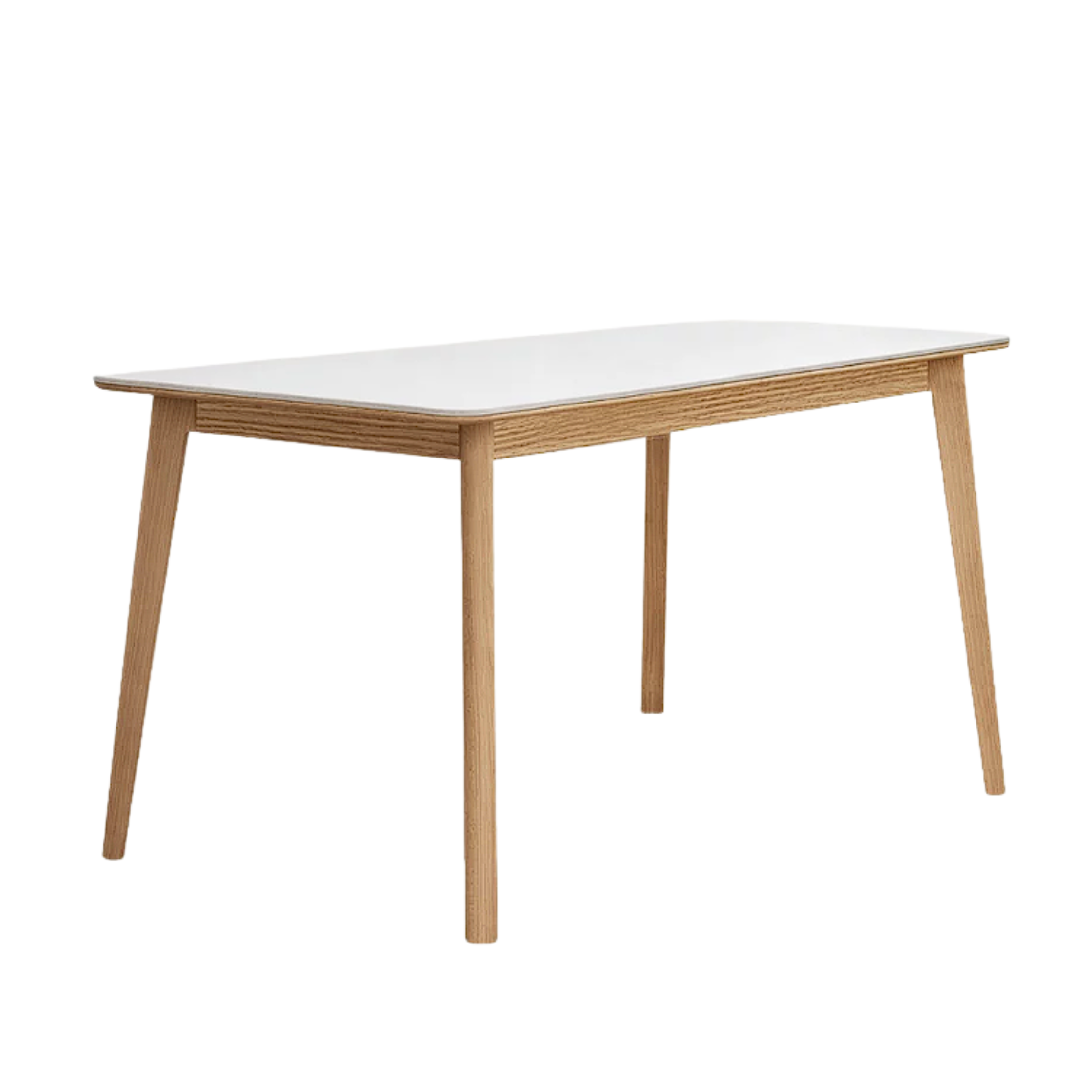 Beech, Rubberwood, Oak Solid Wood Dining Table With Rock Slab Surface