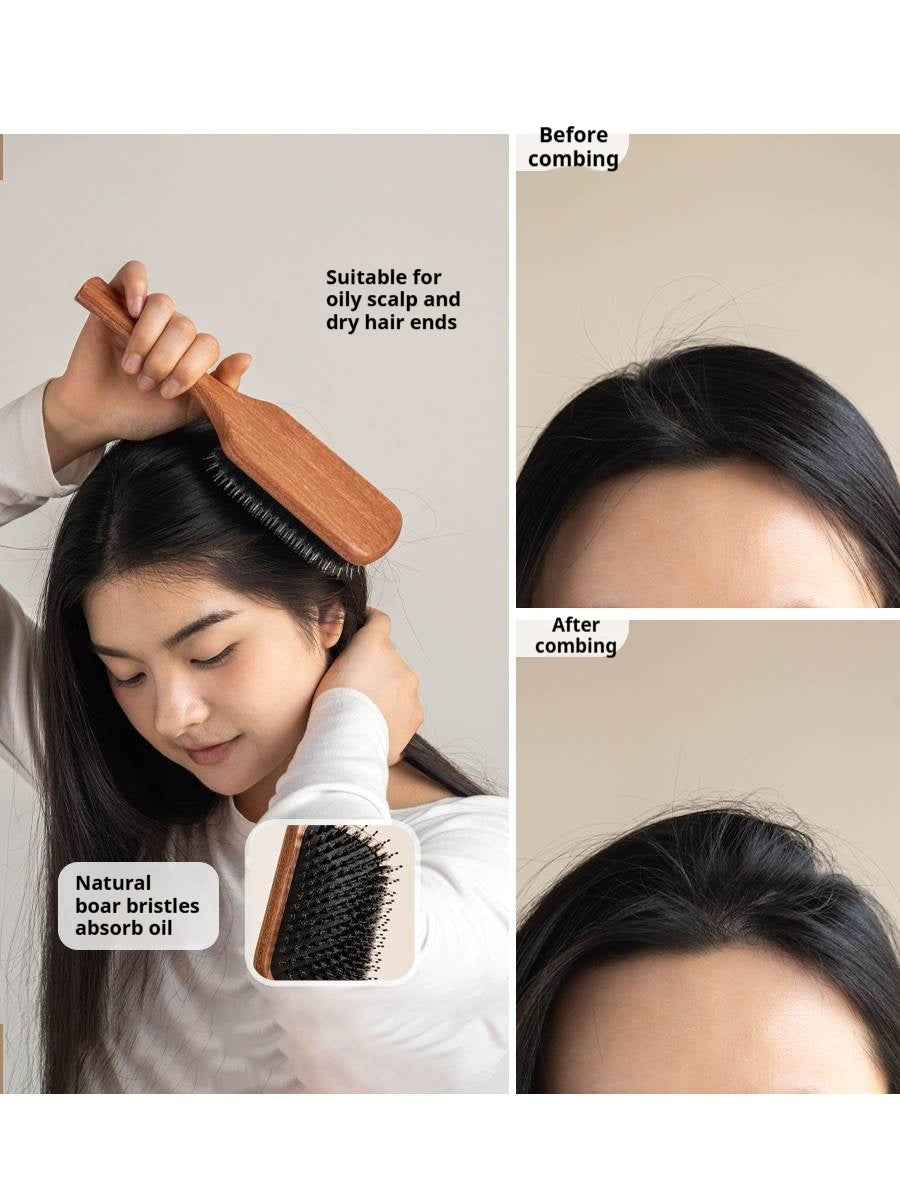 Nordic Beech Solid Wood Hair Care Cushion Comb