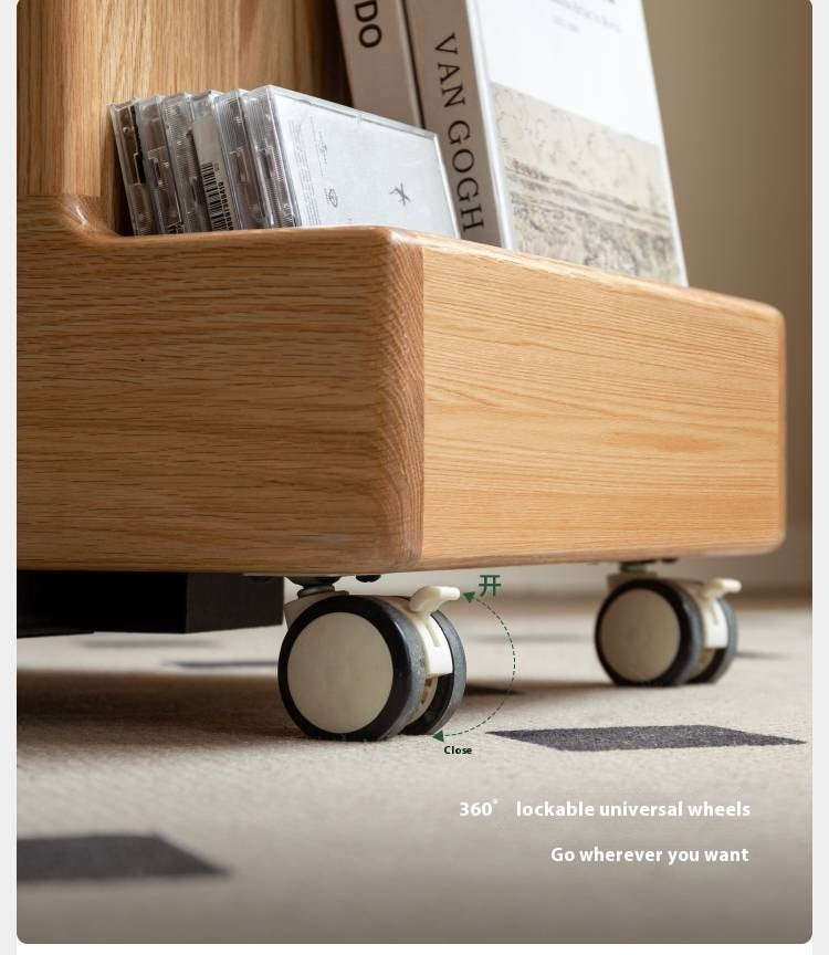 Oak, Ash, Cherry, Black Walnut Solid Wood Rotating Side Table