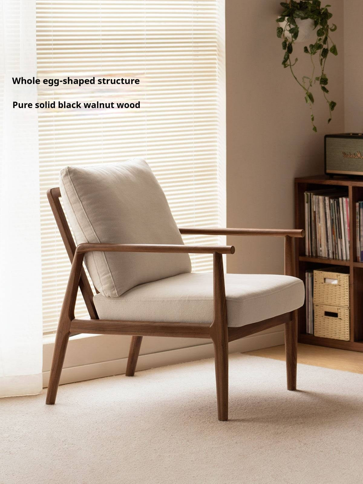 Ash Solid Wood genuine leather, fabric Sofa Chair