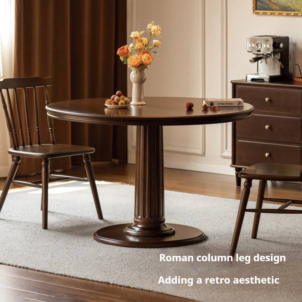 Poplar Solid Wood Dining Table American Retro