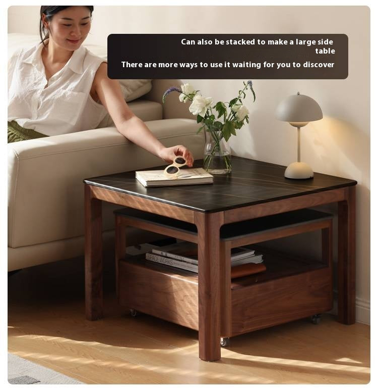 Black Walnut Solid Wood Modern TV Cabinet For Living Room