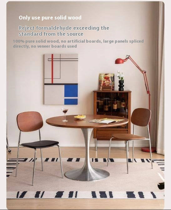 Set 4 pcs Beech Solid Wood Middle-Ancient Style Dining Chair