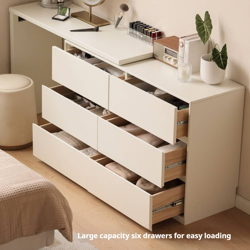 Poplar Solid Wood Makeup Table and Stretchable Vanity Table.