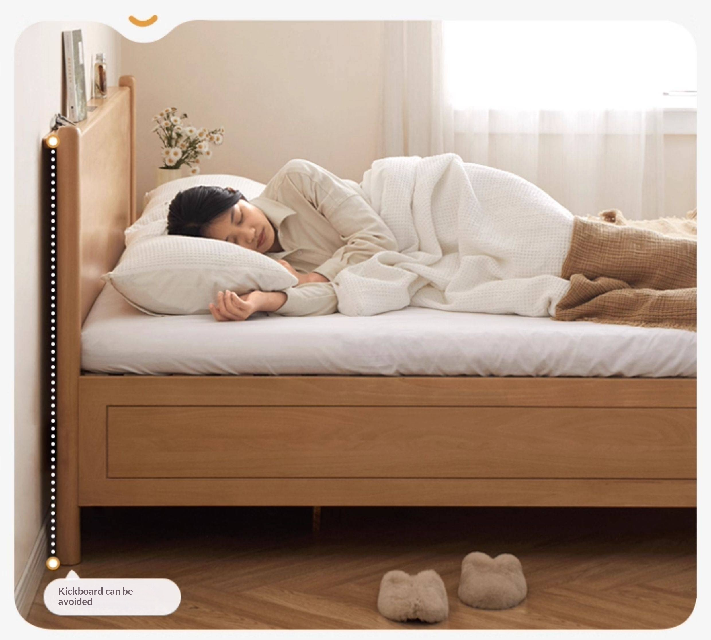 Beech Solid Wood Box Bed — Simple Design, Multi-Functional Bed