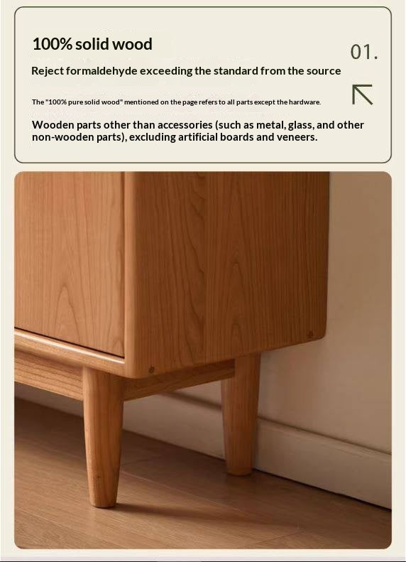 Cherry Solid Wood Ultra-thin Sideboard