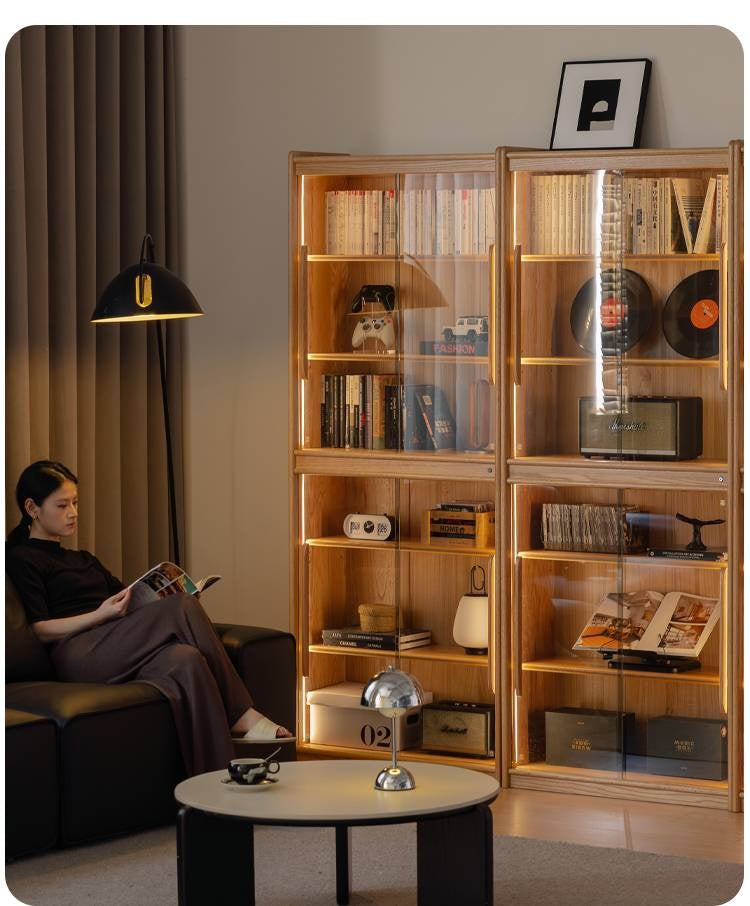 Oak Solid Wood Modern Bookcase