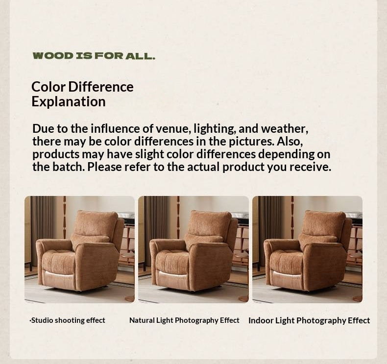 Electric Recliner Modern Casual Power Reclining Lounge Fabric Chair