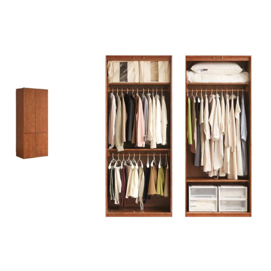 Oak Solid Wood Antique Style Wardrobe