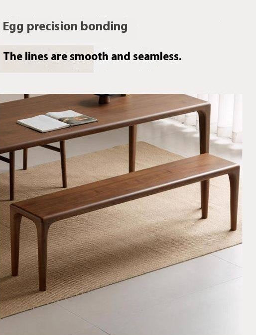 Black Walnut Solid Wood Light Luxury Style Bench