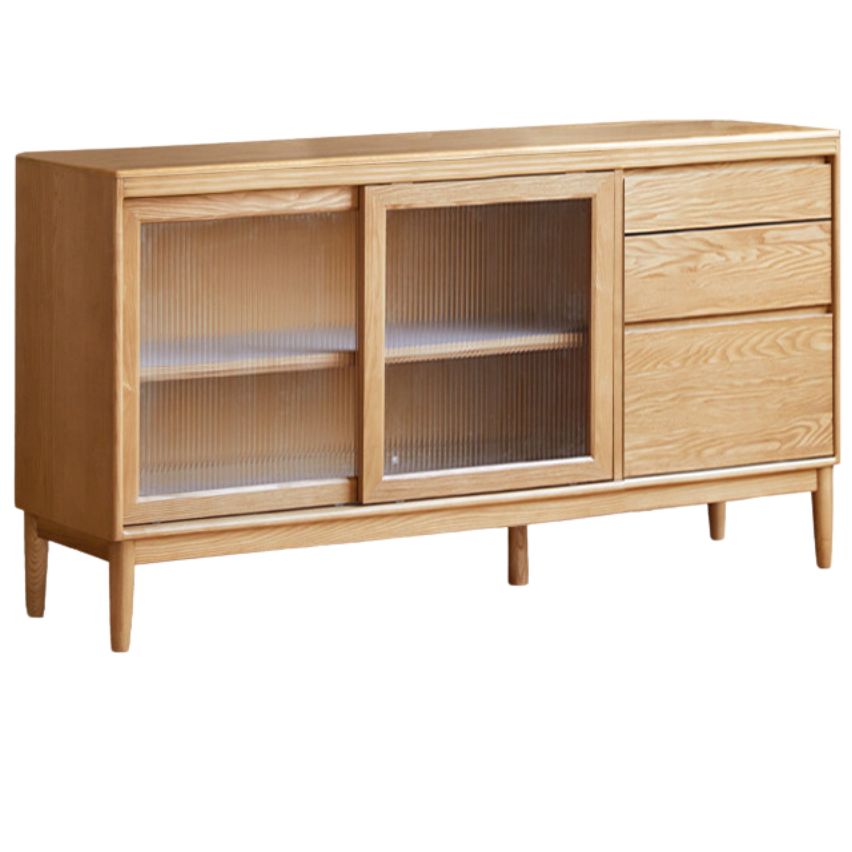 Oak, Ash Solid Wood Large Capacity Storage Sideboard