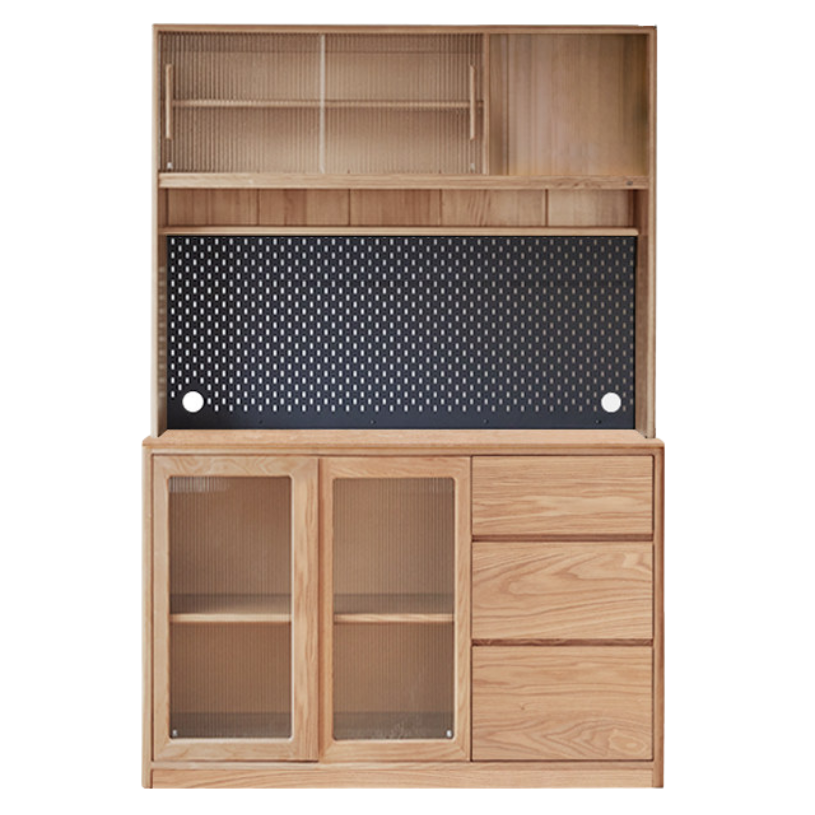 Ash Solid Wood White Wax Rock Plate Sideboard