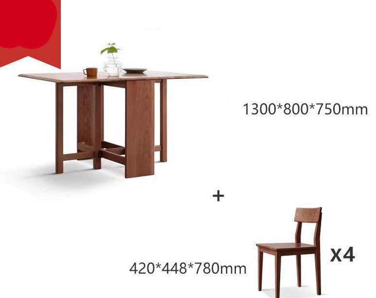 Oak Solid wood retractable dining table "