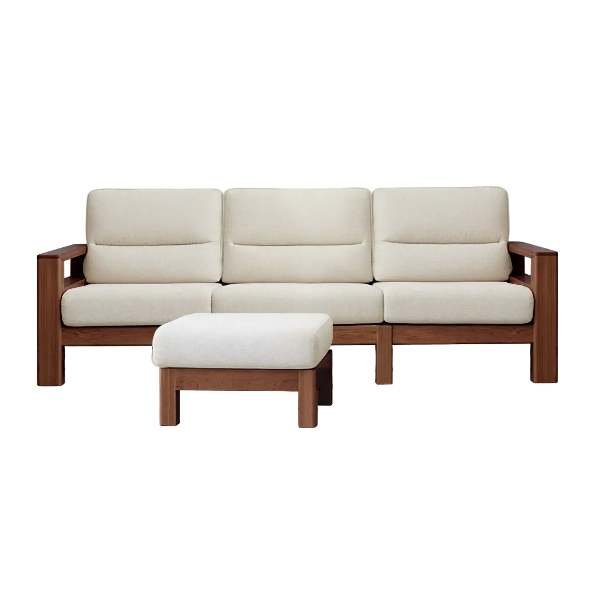 Ash, Black Walnut Solid Wood Oversized Sofa