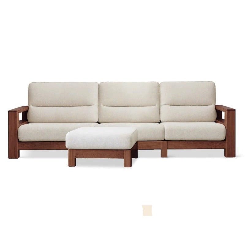 Ash Solid Wood Corner Sofa.