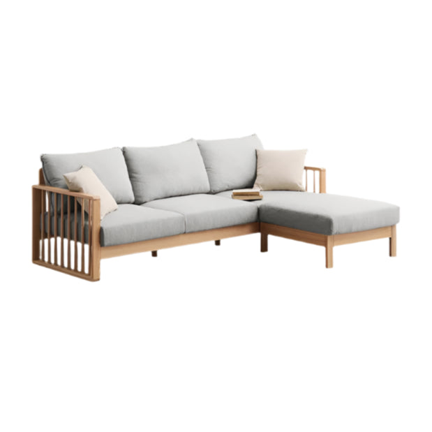 Ash Solid Wood Corner Modern Simple Sofa.