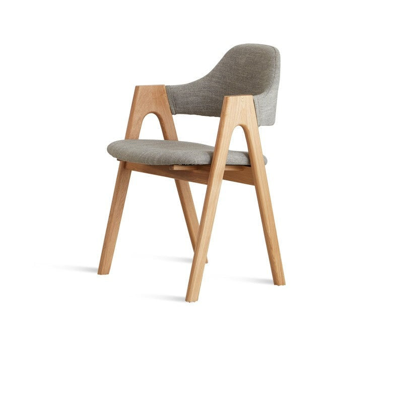 Black walnut, Ash, Oak Solid Wood Chair with soft fabric/leather back*
