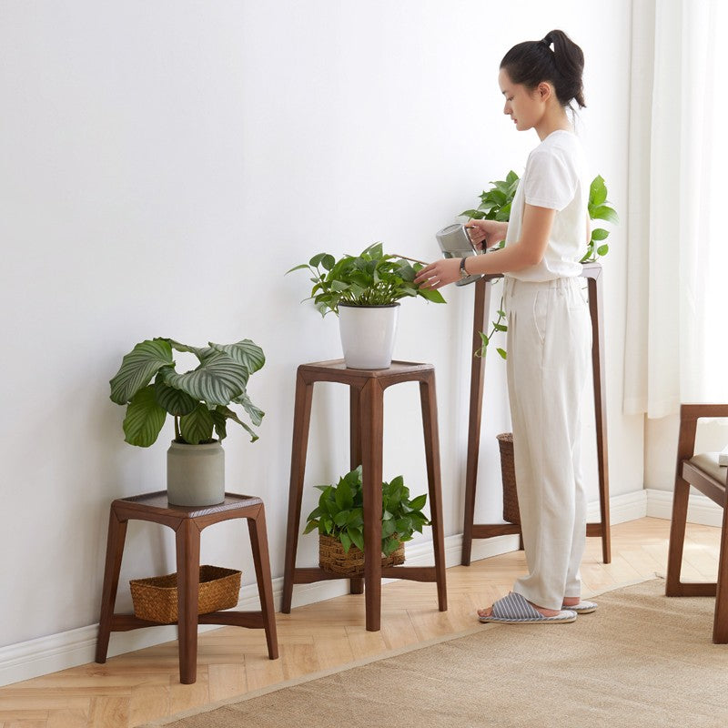 Black Walnut Solid Wood Flower Rack