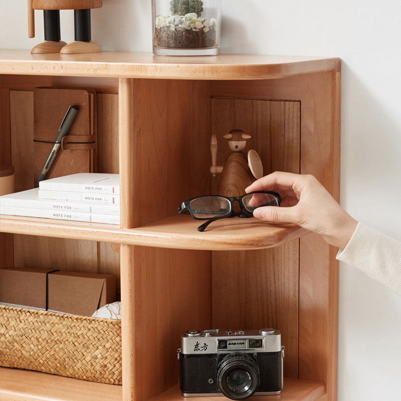 European Beech Solid Wood Corner Modern Side Cabinet
