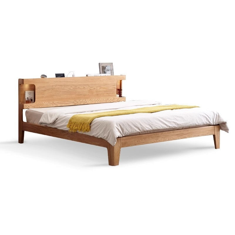 Oak Solid Wood Luminous Bed