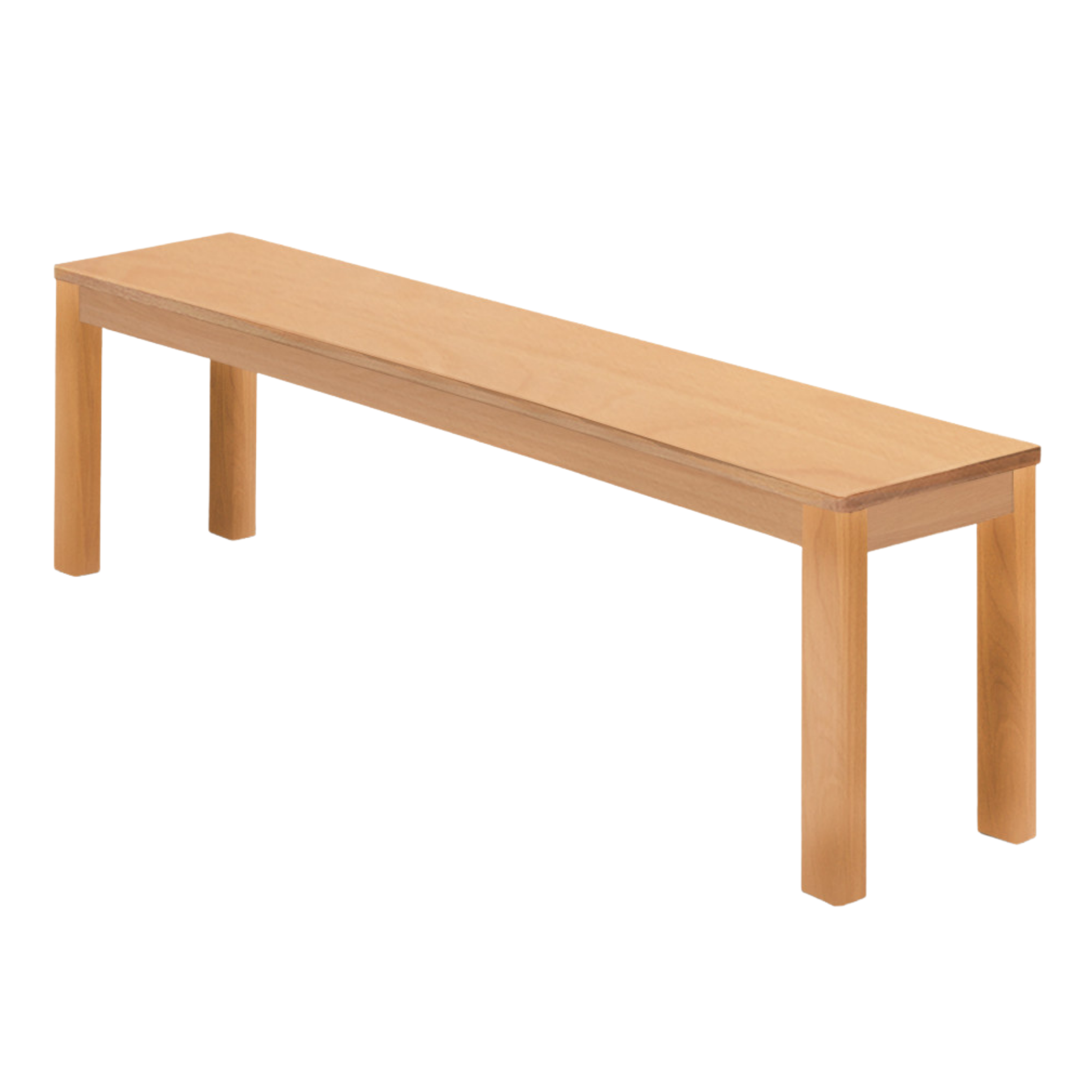 Ash, Oak, Beech, Solid Rubberwood Wide Seat Bench