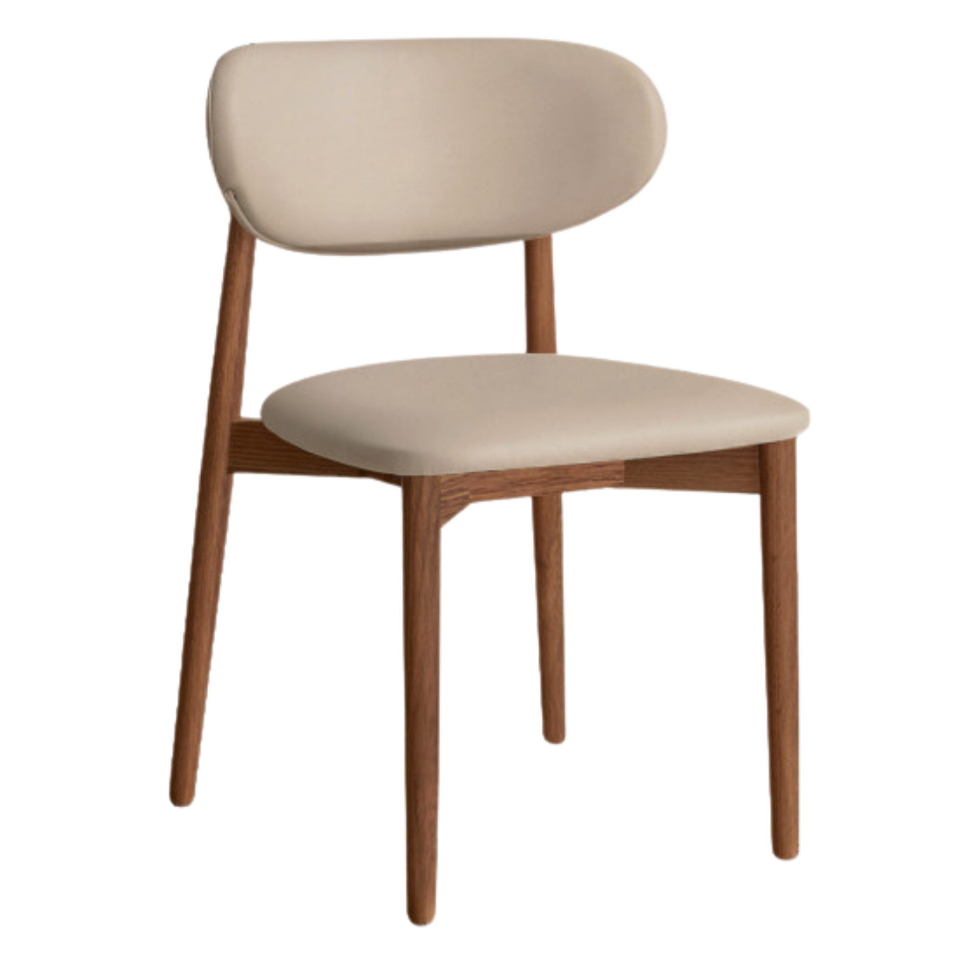 Black Walnut, Ash, Oak Solid Wood Lamb Velvet Cloud Cotton Dining Chair