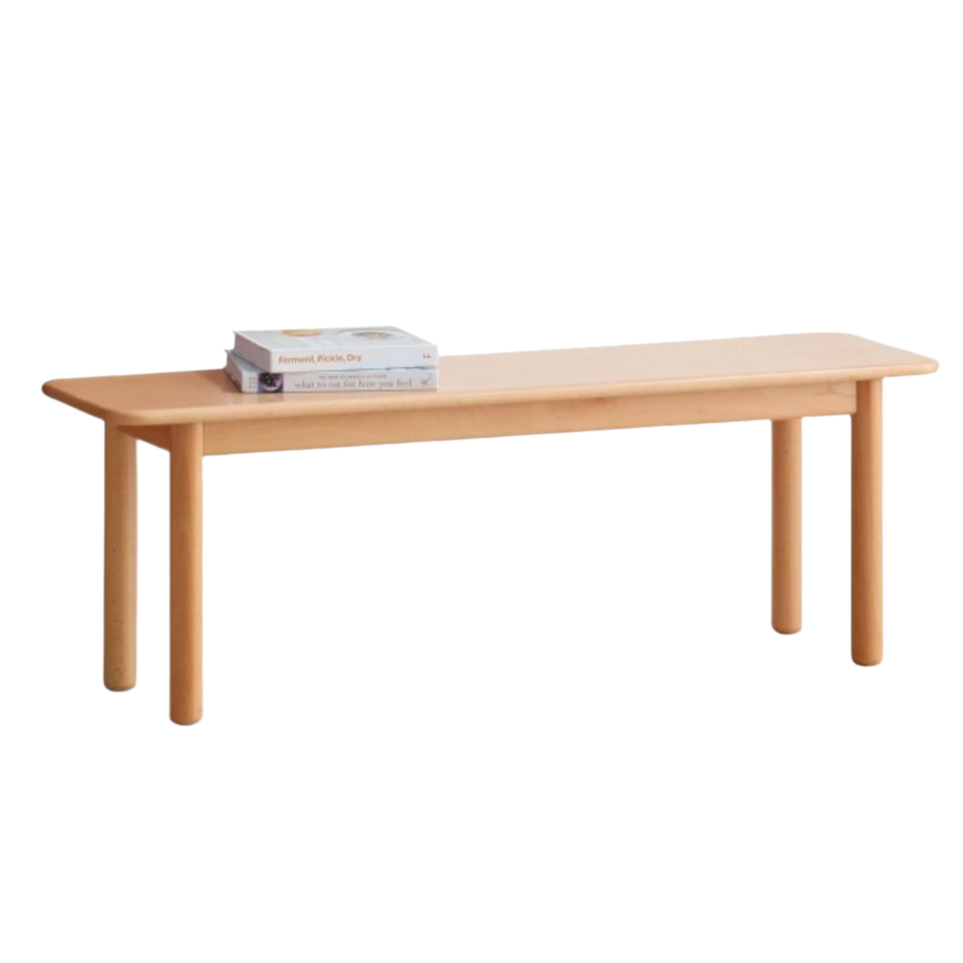 European Beech Wood Modern Long Bench