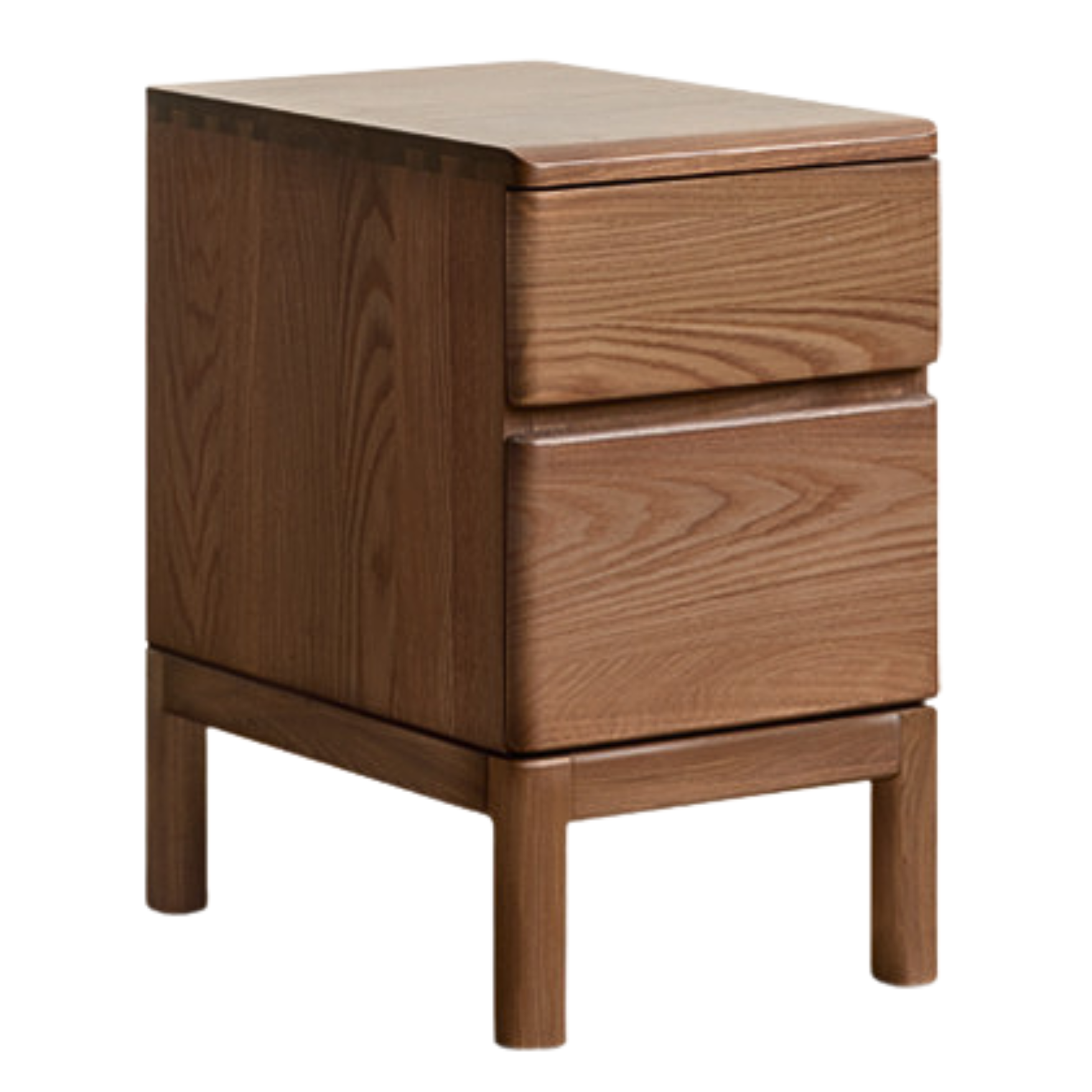 Black Walnut, Ash Solid Wood Storage Nightstand