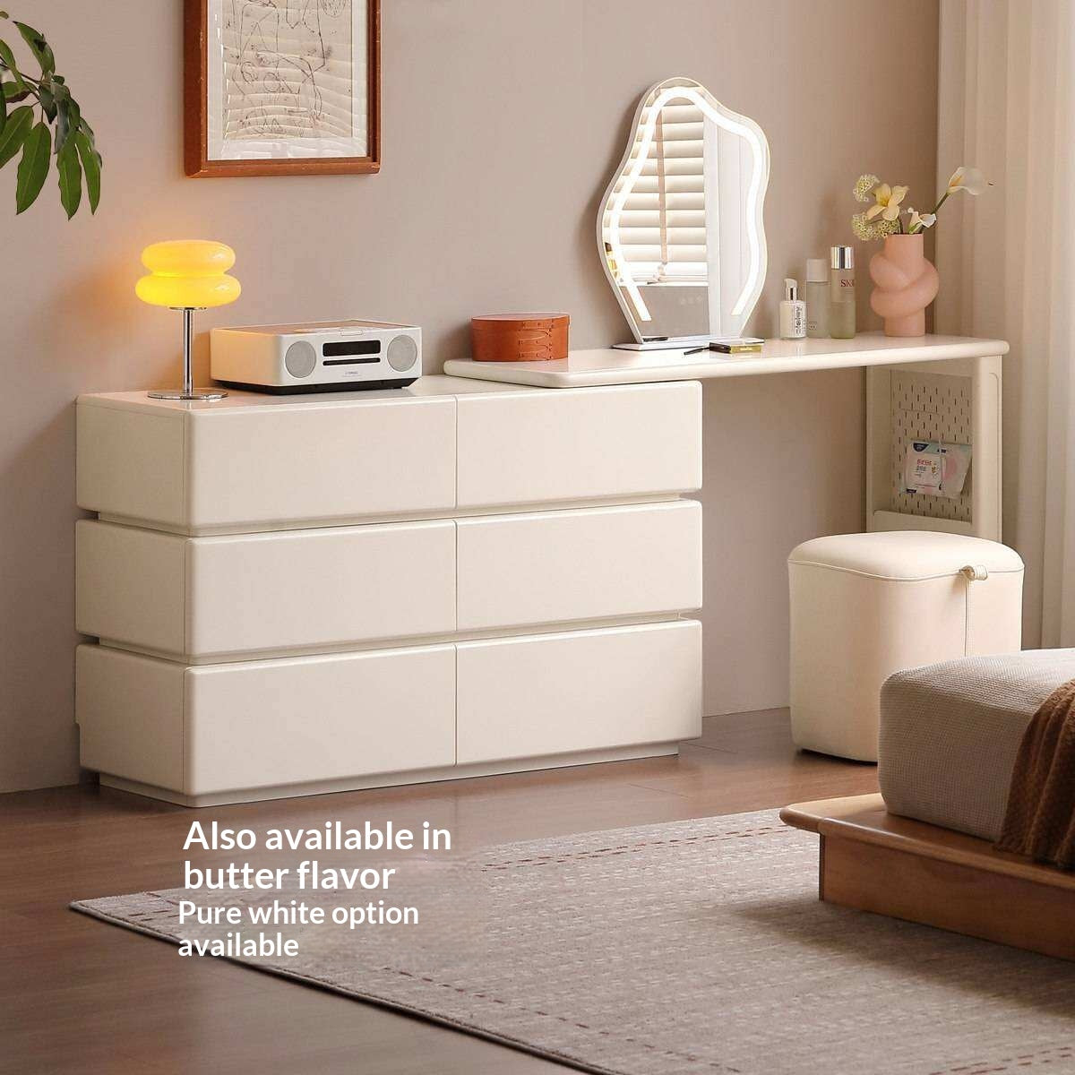 Black Walnut, Poplar Solid Wood Vanity Table Modern Italian Design