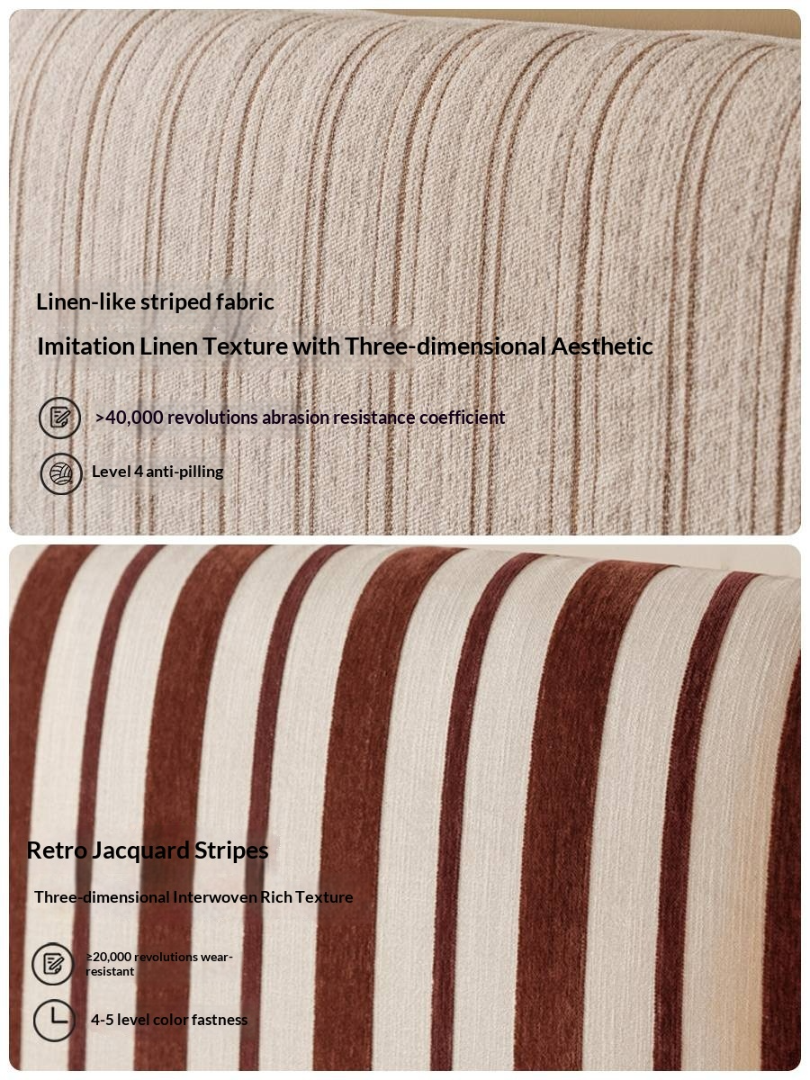 Cherry Solid Wood Fabric Upholstered Bed